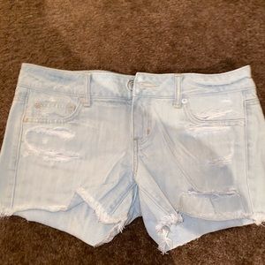Distressed cut off American eagle jean shorts